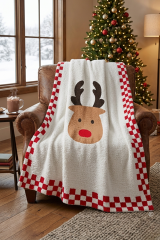 ETA 9/30 - Santa's Sweetheart Reindeer Blanket