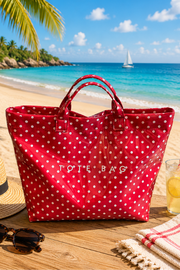 ETA 7/15 - Red and White Polka Dot TOTE BAG
