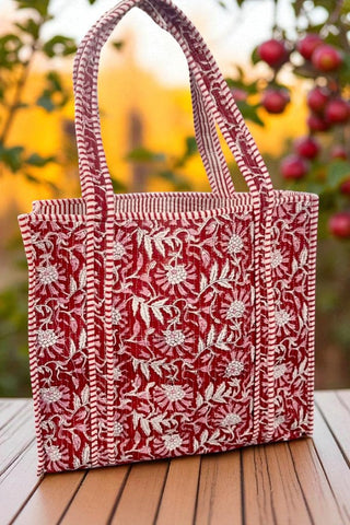 ETA 8/27 - Hampton Red Floral Tote Bag