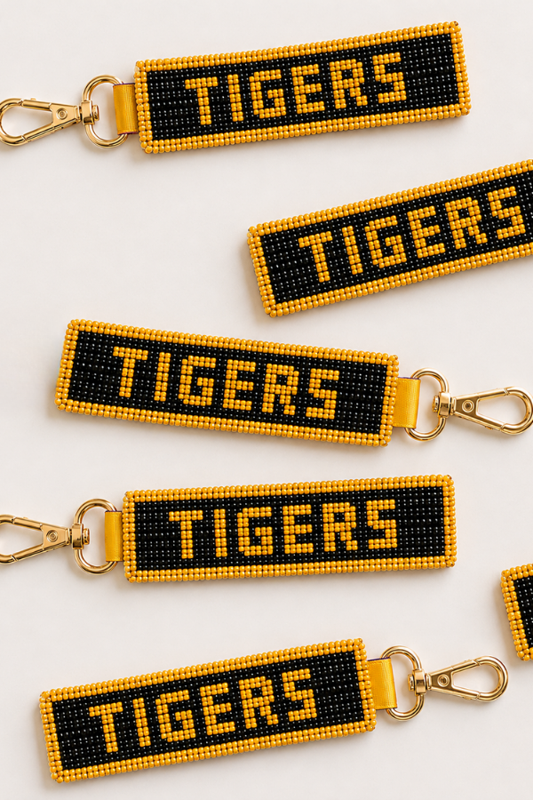 ETA 9/30-10/14 Mizzou Tigers Beaded Keychain