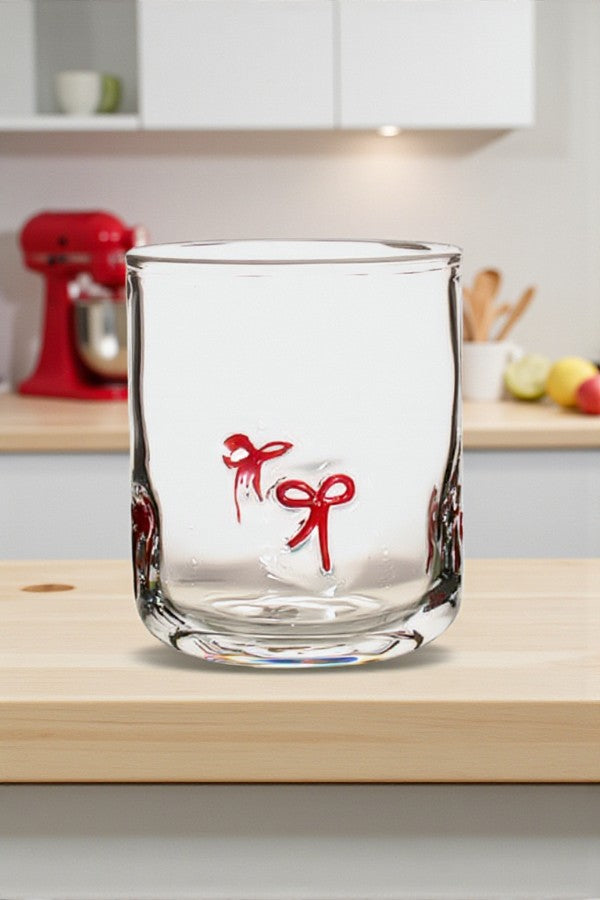 ETA 12/11 - Red Bow Drinking Glass