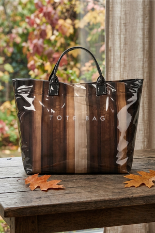 ETA 9/8 - Brown Striped TOTE BAG