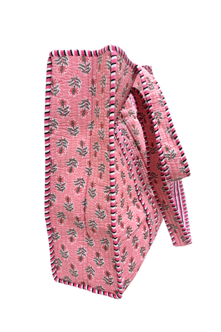 Zoe Pink Floral Tote Bag