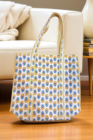 Halsey Yellow Floral Tote Bag