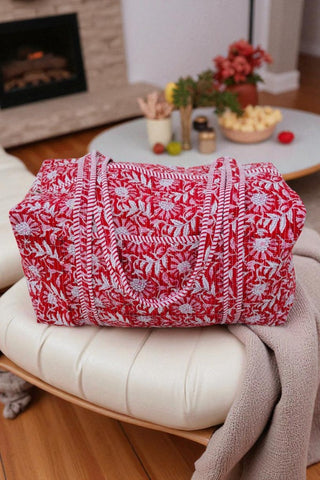 ETA 9/16 - Hampton Red Floral Duffle Bag
