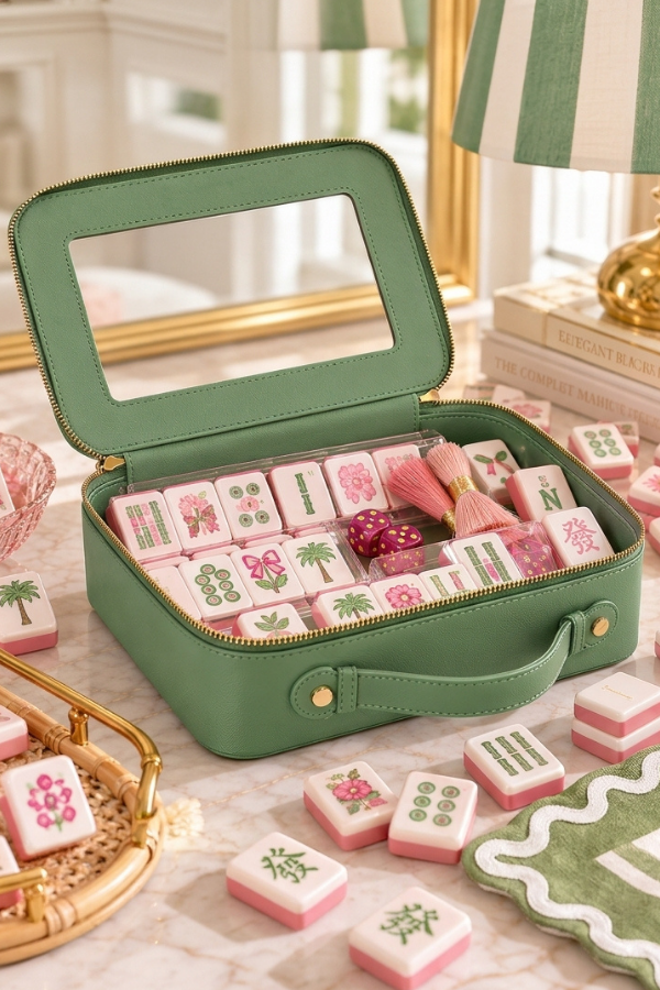 ETA 1/8-1/29 Posie Green Clear Travel Bag