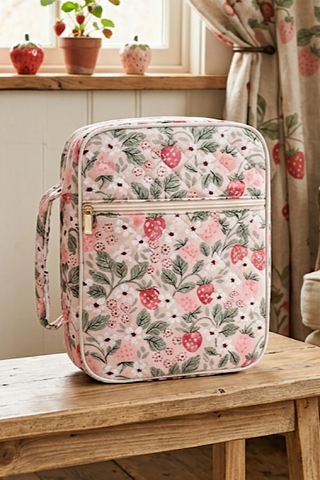 ETA 7/22 - Eden Strawberry Print Zipper Bible Cover