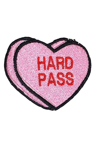 Hard Pass Heart Embroidered Patch