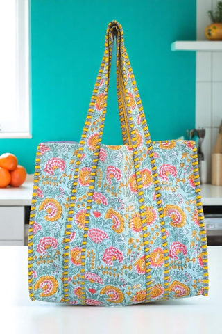 Meadow Floral Print Tote Bag