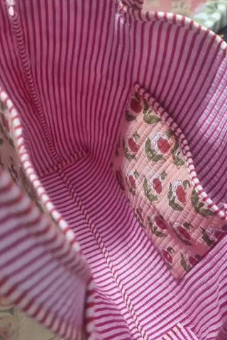 ETA 9/15 -  Cider Bloom Pink Scalloped Tote Bag