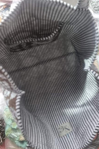 ETA 9/15 -  Maple Blossom Brown Scalloped Tote Bag