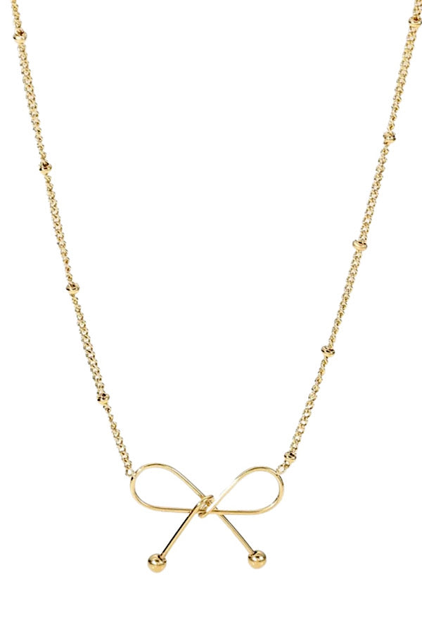 Natural Elements Dainty Bow Knot Necklace