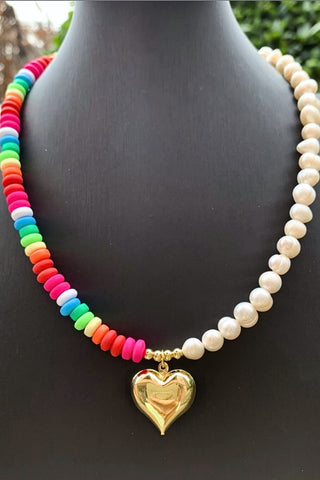 ETA 10/20 - Marjorie Beaded Heart Necklace