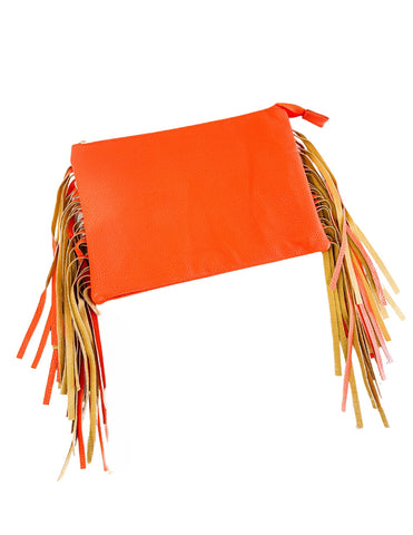 Sedona Orange Fringe Crossbody Bag