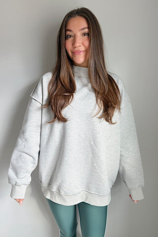 Taylor Oversized Gray Reversible Sweatshirt