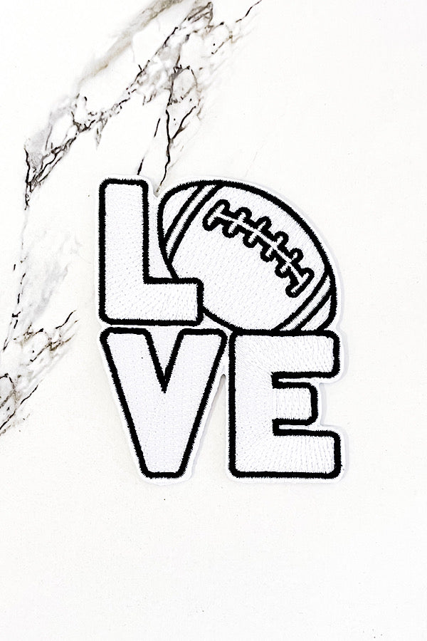 LOVE Football Embroidered Patch