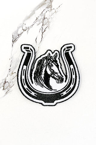 Horse & Horseshoe Embroidered Patch