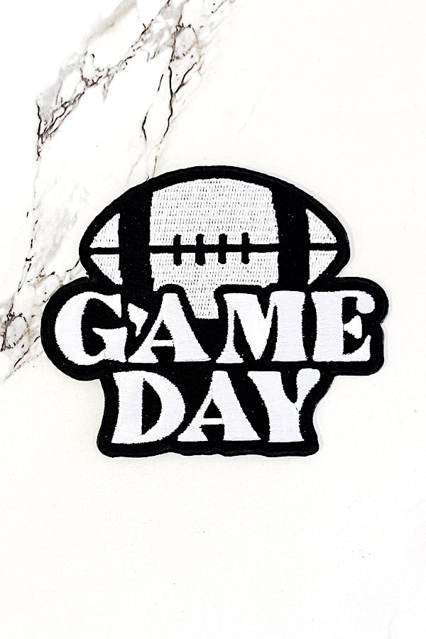 Black Game Day Embroidered Patch