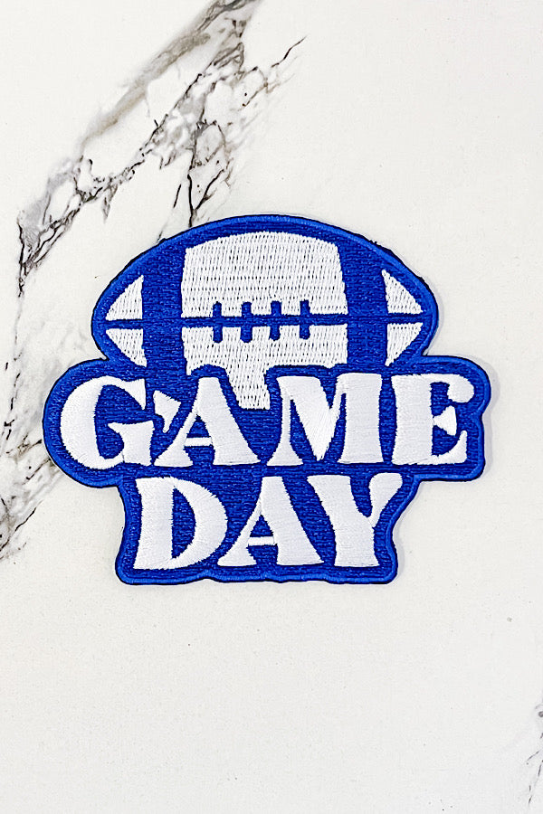 Royal Blue Game Day Embroidered Patch