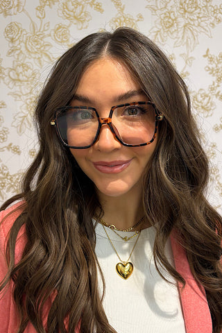 ETA 4/3 - Natalie Tortoise Shell Square Blue Light Glasses