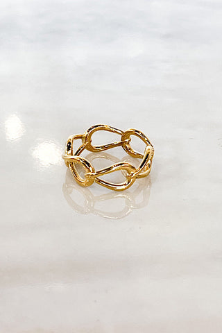 Natural Elements Gold Chunky Link Ring