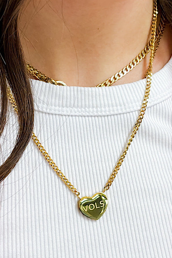 Go VOLS Go Engraved Gold Necklace