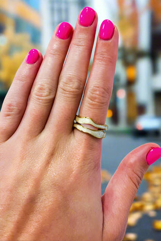 Natural Elements Marble Gold Ring