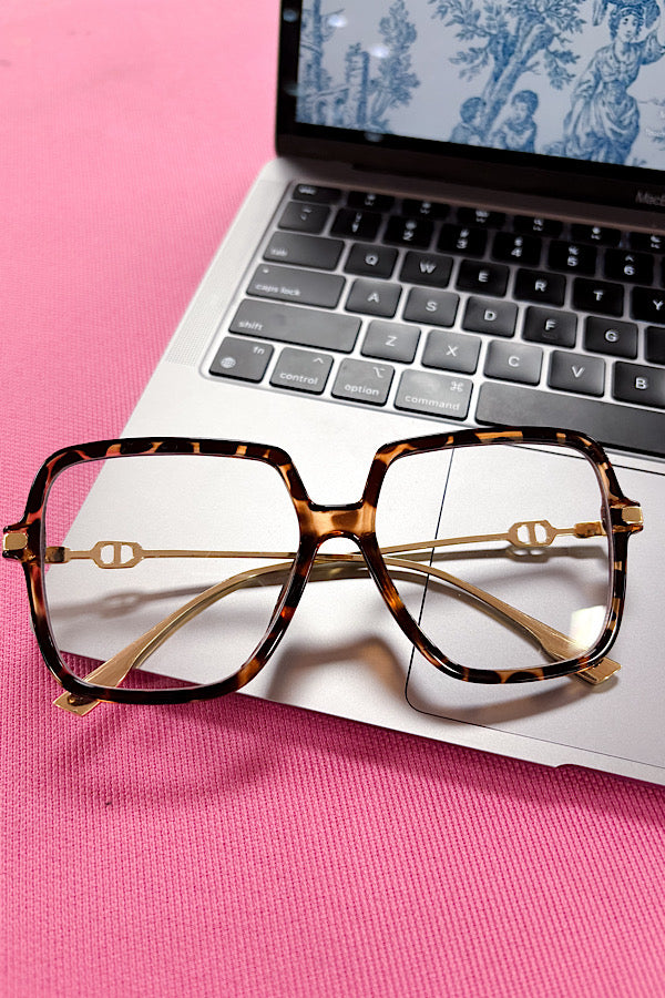 ETA 4/3 - Natalie Tortoise Shell Square Blue Light Glasses