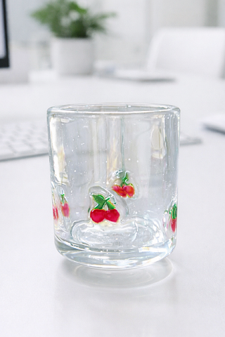 Cherry Clear Drinking Glass