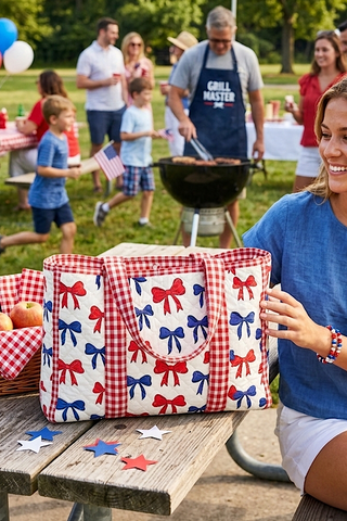 ETA 4/16 - All American Bow Print Tote Bag