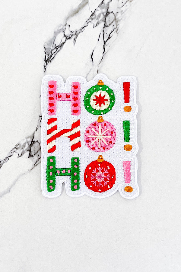 Ornament Ho Ho Embroidered Patch