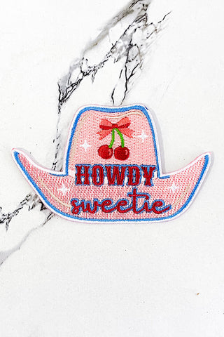 Howdy Sweetie Hat Embroidered Patch