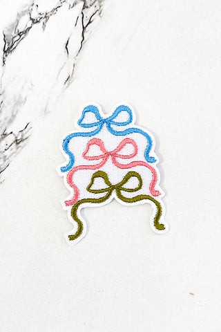 Three Bows Embroidered Patch