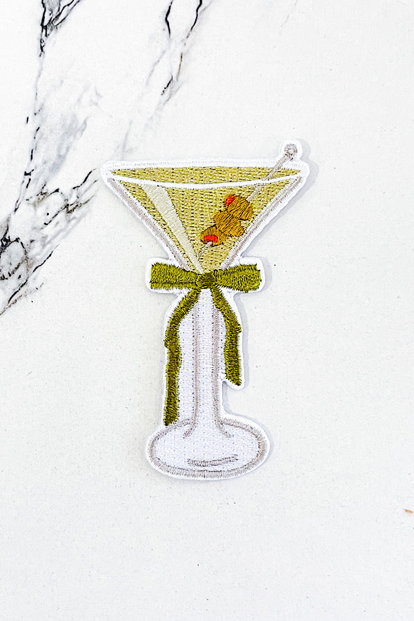 Dirty Martini with Bow Embroidered Patch