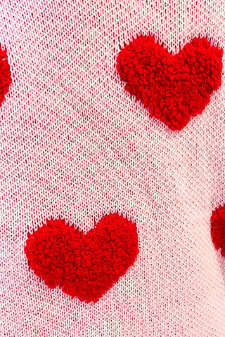 ETA 12/10 - Long Light Pink Heart Cardigan