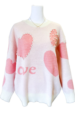 ETA 12/30 - Love Pearl Heart Sweater