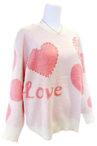 ETA 12/30 - Love Pearl Heart Sweater