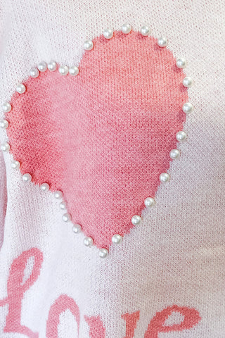 ETA 12/30 - Love Pearl Heart Sweater