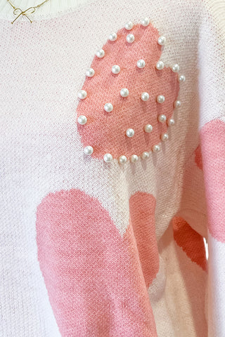 ETA 12/30 - Love Pearl Heart Sweater