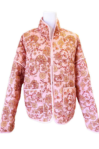 ETA 1/31 - Pink Floral Lightweight Quilted Jacket