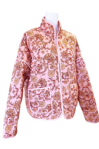 ETA 1/31 - Pink Floral Lightweight Quilted Jacket