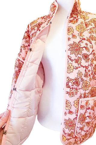 ETA 1/31 - Pink Floral Lightweight Quilted Jacket