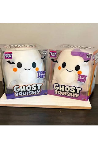 ETA 7/30-8/13 Friendly Ghost with Bow Squishy Toy