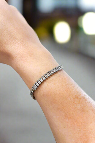 Natural Elements Silver Pave Chain Bracelet