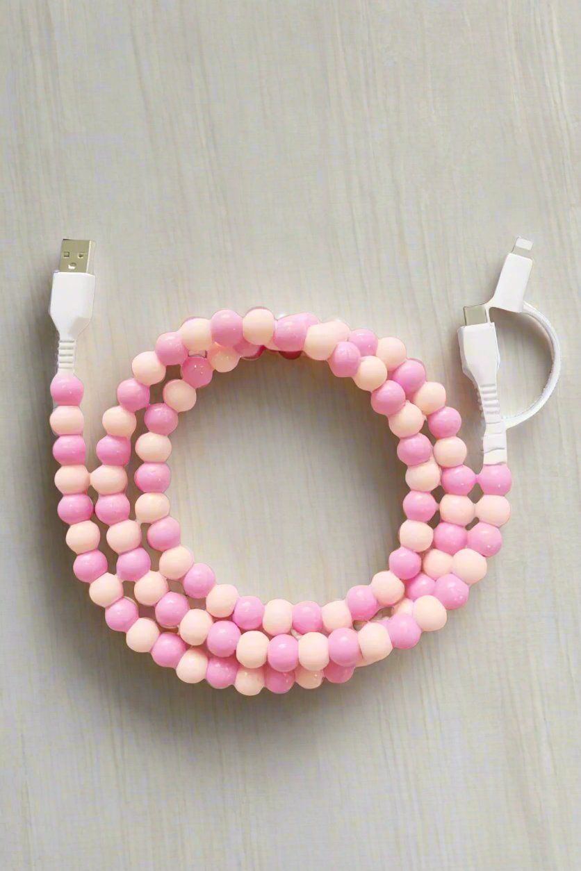 ETA 12/4 - Two Tone Pink Cord Phone Charger