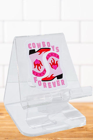 ETA 12/2 - Pink Cowboys Forever Acrylic Phone Stand