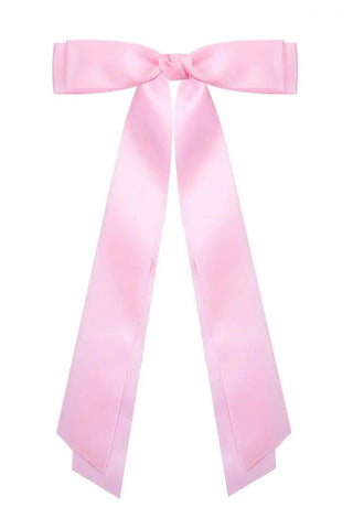 Take a Bow Pink Satin Hair Bow
