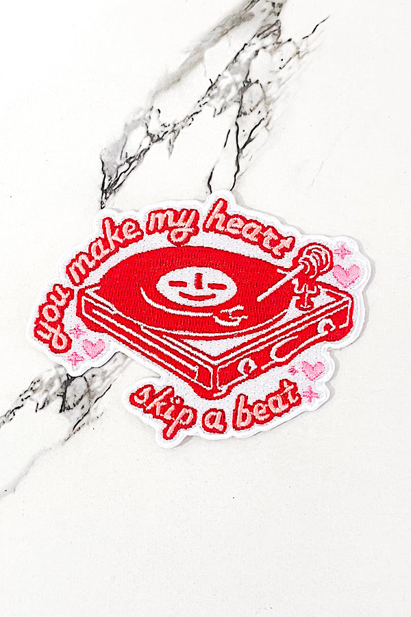 Skip a Beat Embroidered Patch