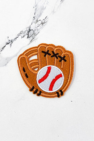 Baseball Mitt Embroidered Patch