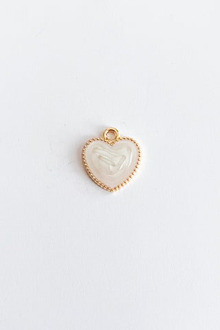 Pearlescent Heart Charm